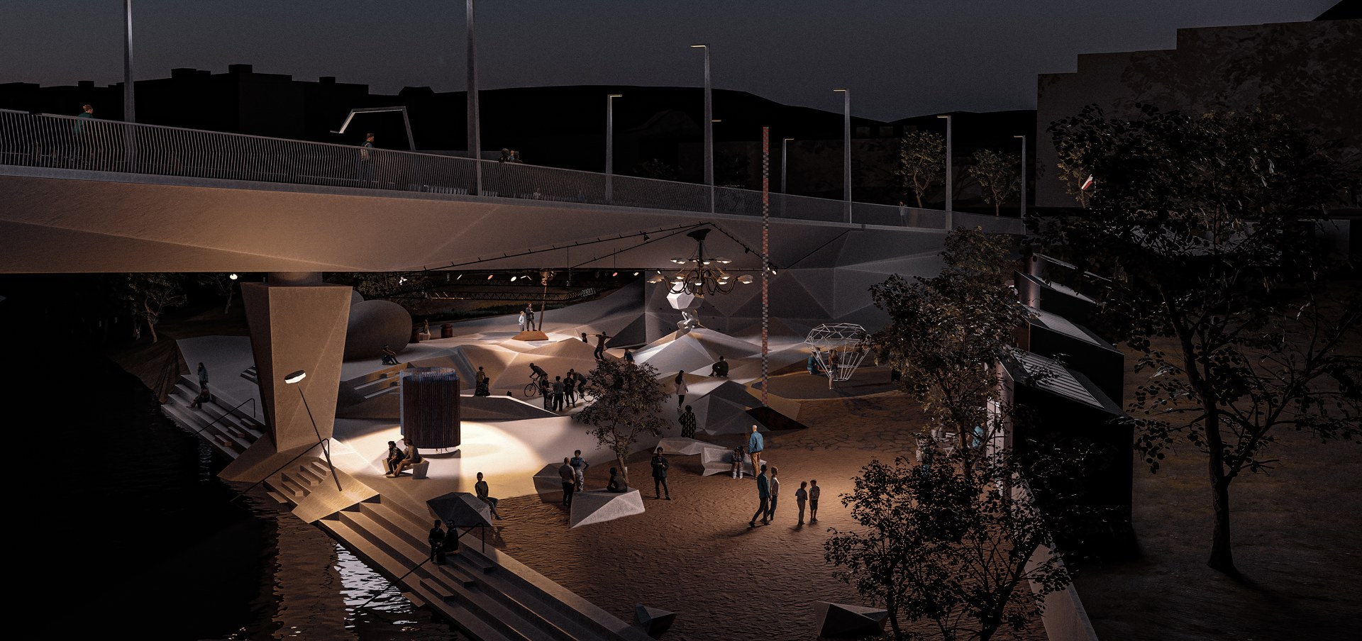 Podmostí — nadhled